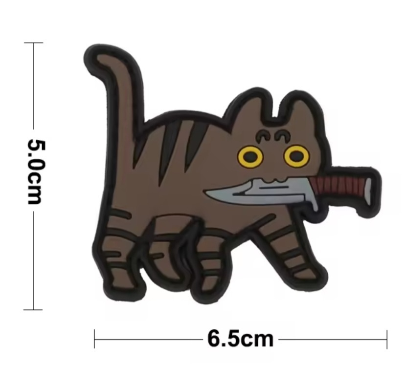 Tactical Cats PVC ミリタリーパッチ ベルクロ Bタイプ