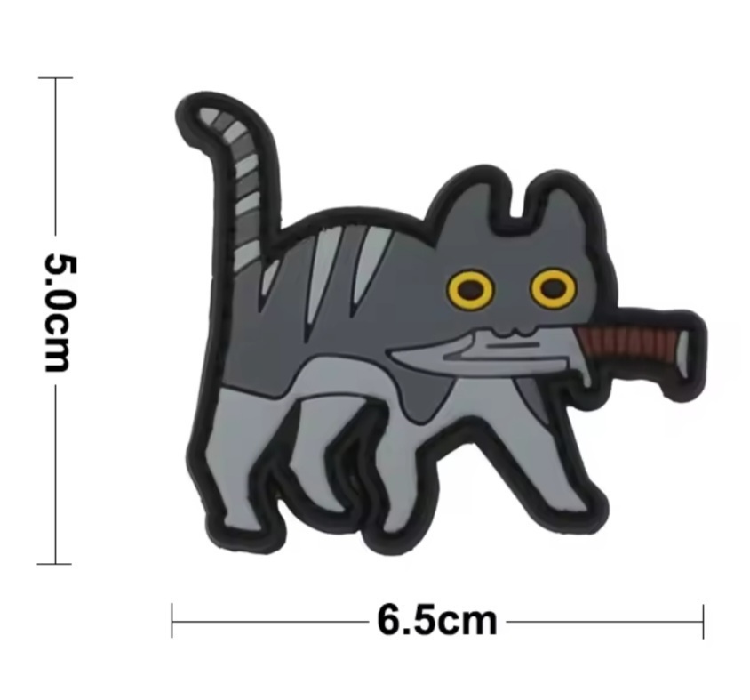 Tactical Cats PVC ミリタリーパッチ ベルクロ Bタイプ