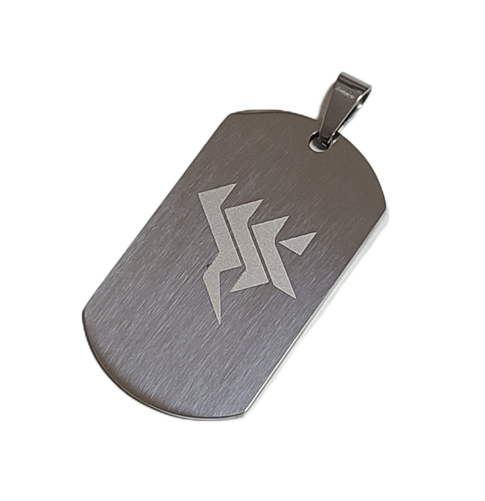ブルーアーカイブ 校章モチーフ ステンレスドッグタグ シルバー(光沢)