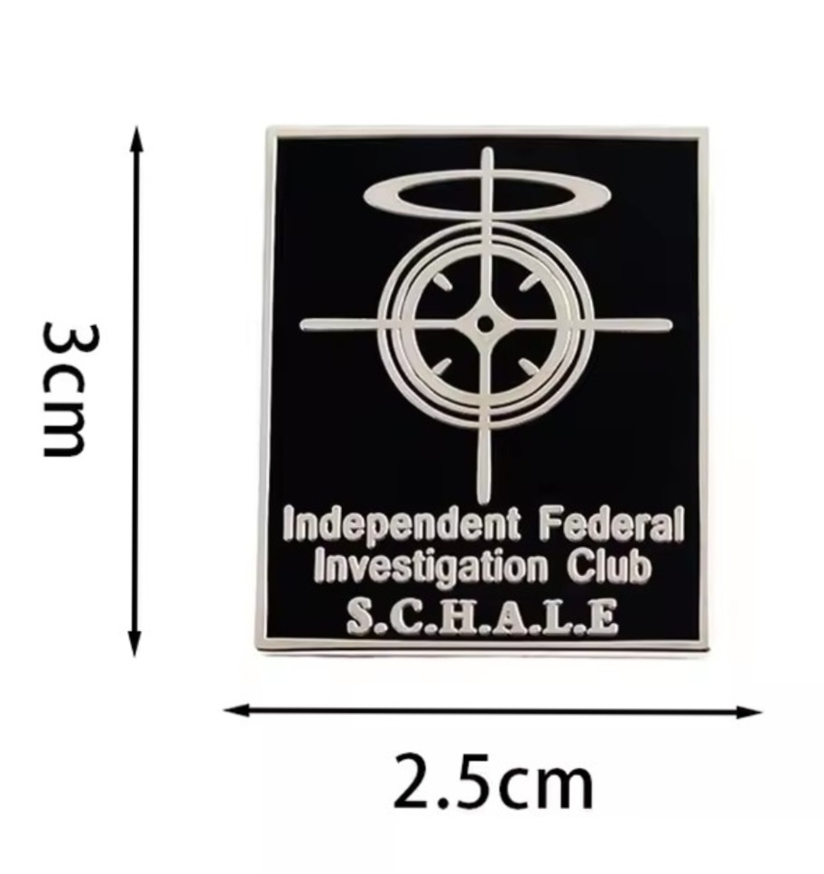 ブルアカ メタルピンバッチ シャーレマーキング風 ラペルピン コスプレ