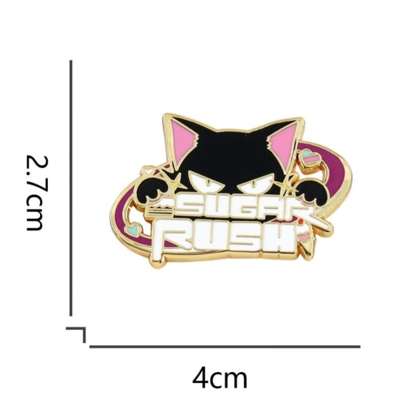 ブルアカ メタルピンバッチ SUGAR RUSHマーキング風 ラペルピン コスプレ