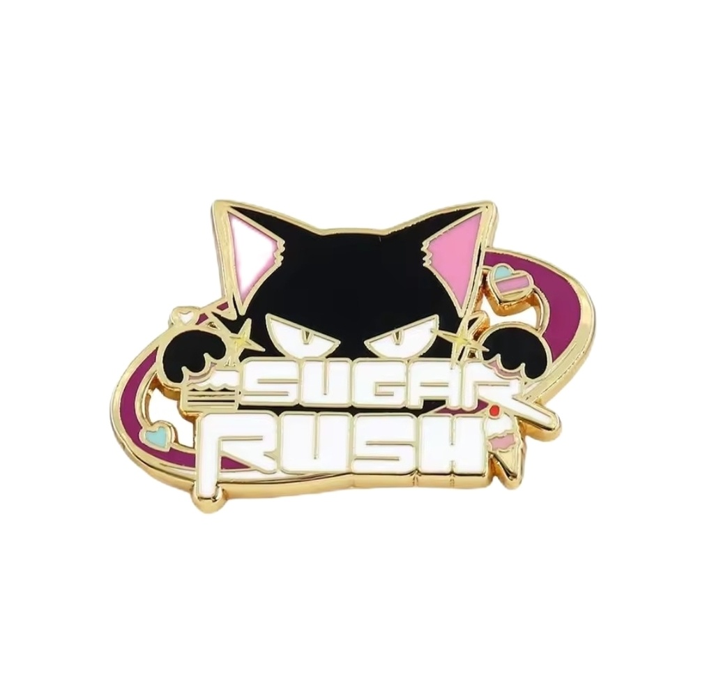 ブルアカ メタルピンバッチ SUGAR RUSHマーキング風 ラペルピン コスプレ