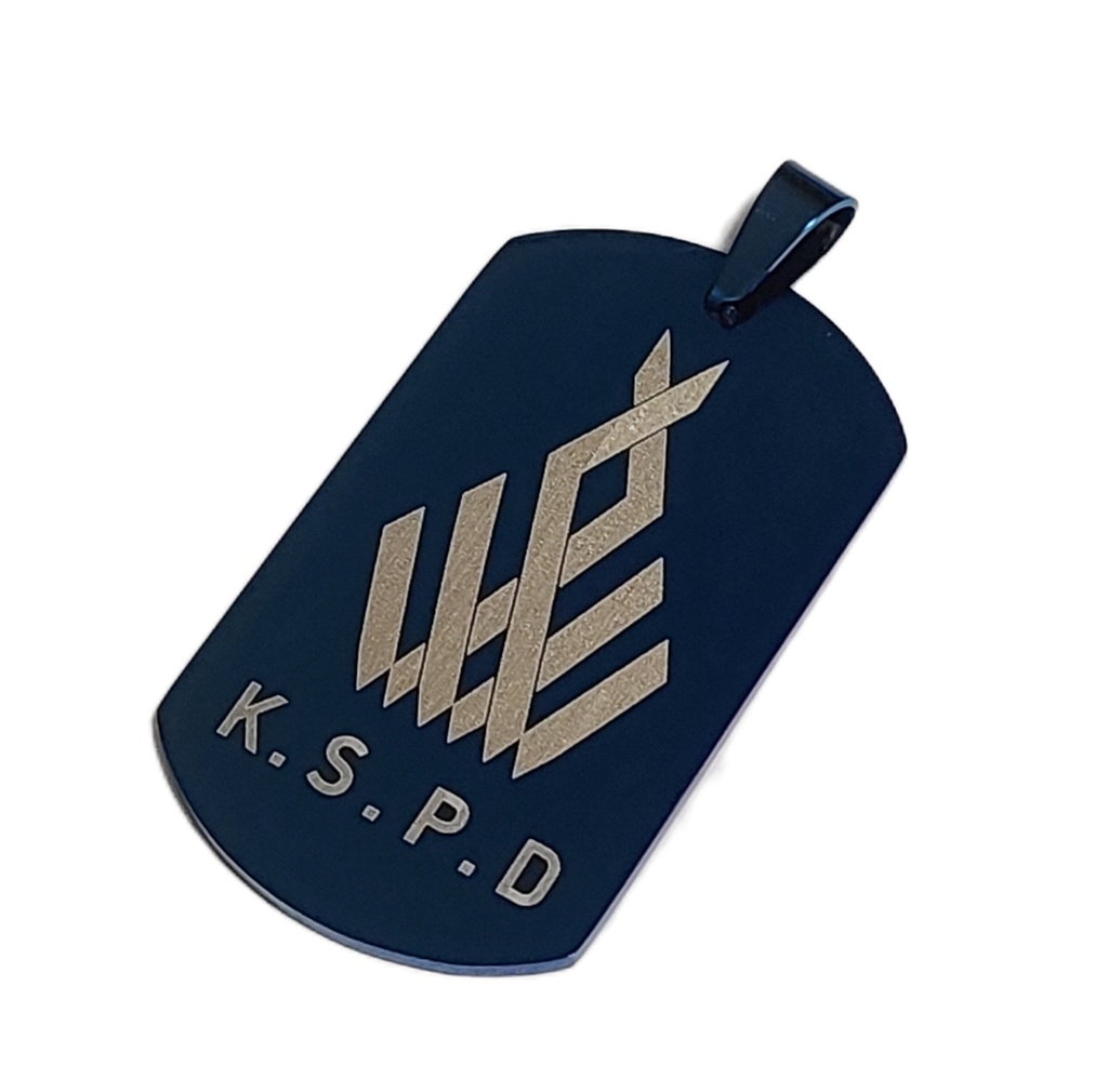 ブルアカ シンボルモチーフ ステンレスドッグタグ ダークブルー KSPD