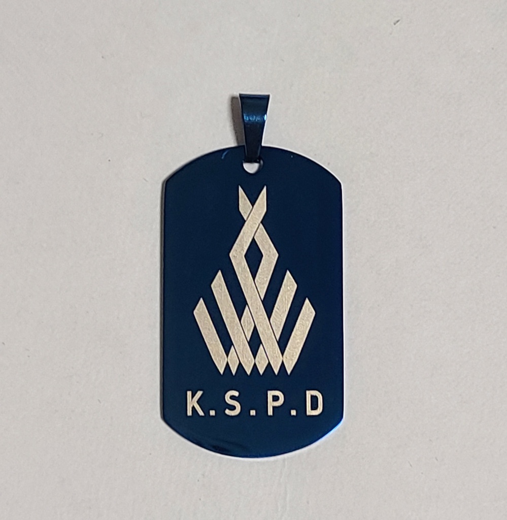 ブルアカ シンボルモチーフ ステンレスドッグタグ ダークブルー KSPD