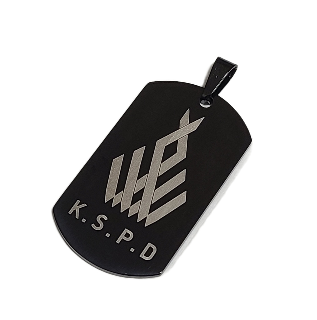 ブルアカ シンボルモチーフ ステンレスドッグタグ ブラック KSPD