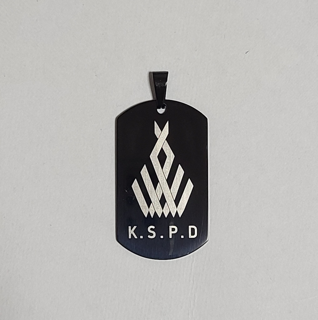 ブルアカ シンボルモチーフ ステンレスドッグタグ ブラック KSPD