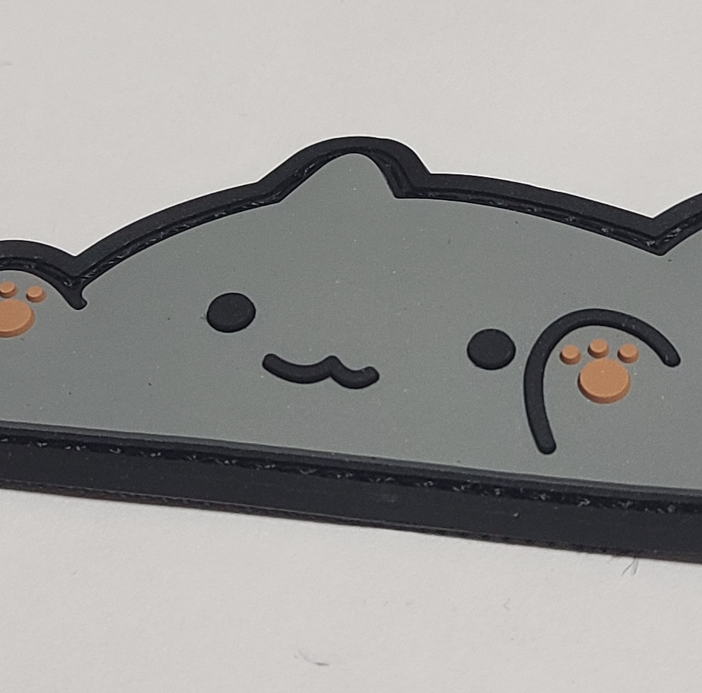 PVC 3D ベルクロワッペン ボンゴキャット グレー