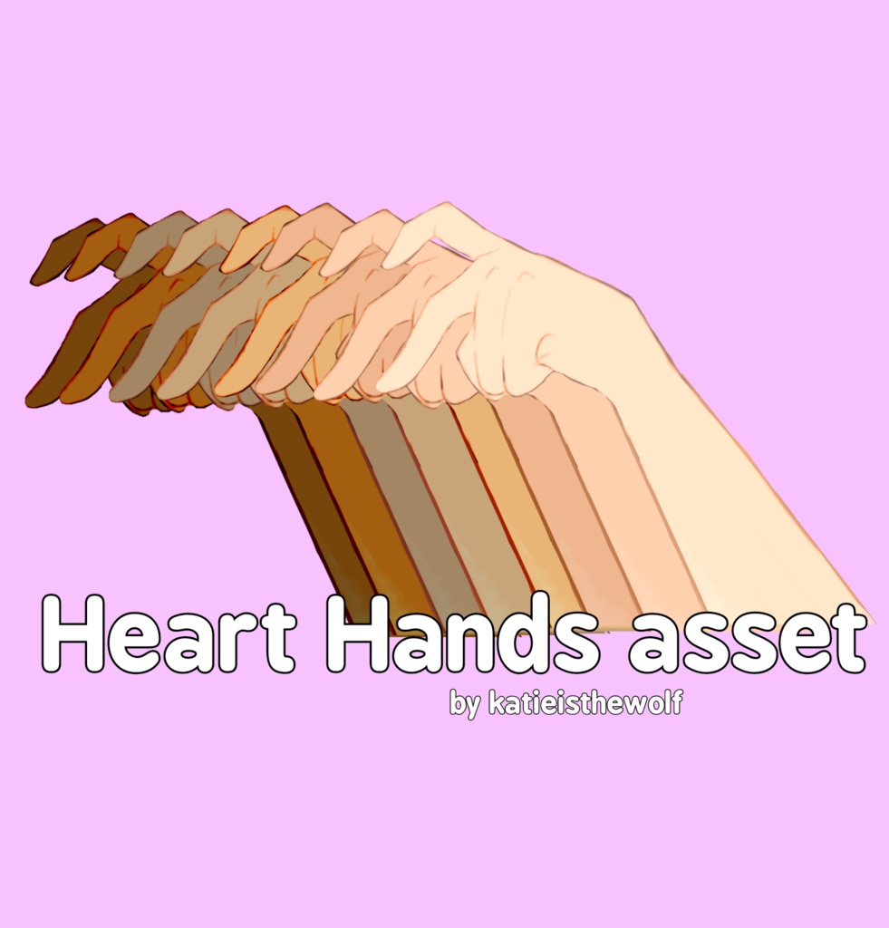 Heart hand Vtubers asset