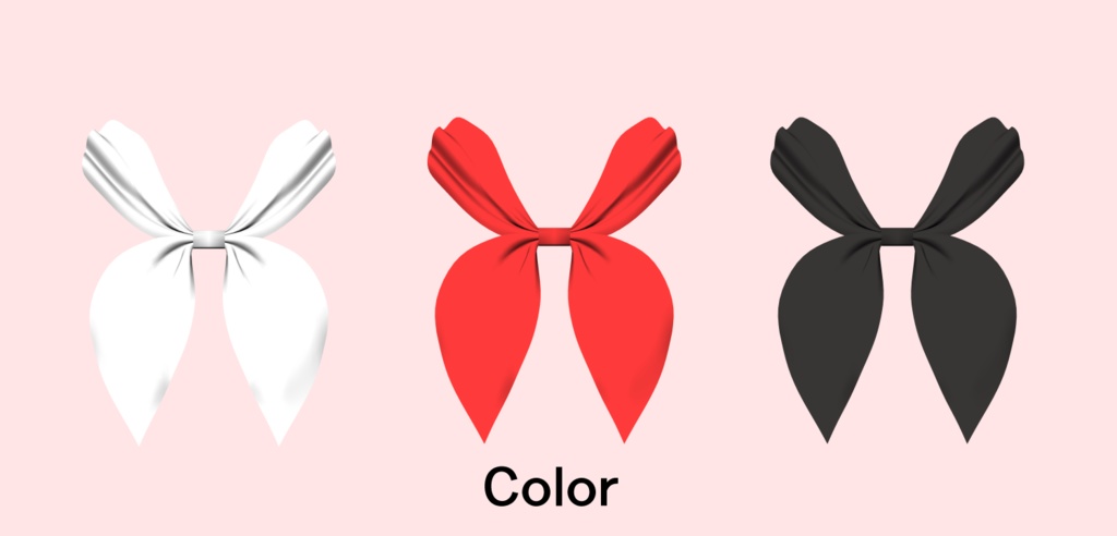 リボン43種+パーツ3種(BOOTH限定)