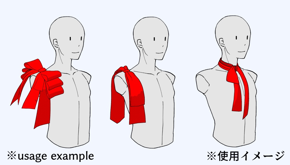 リボン43種+パーツ3種(BOOTH限定)