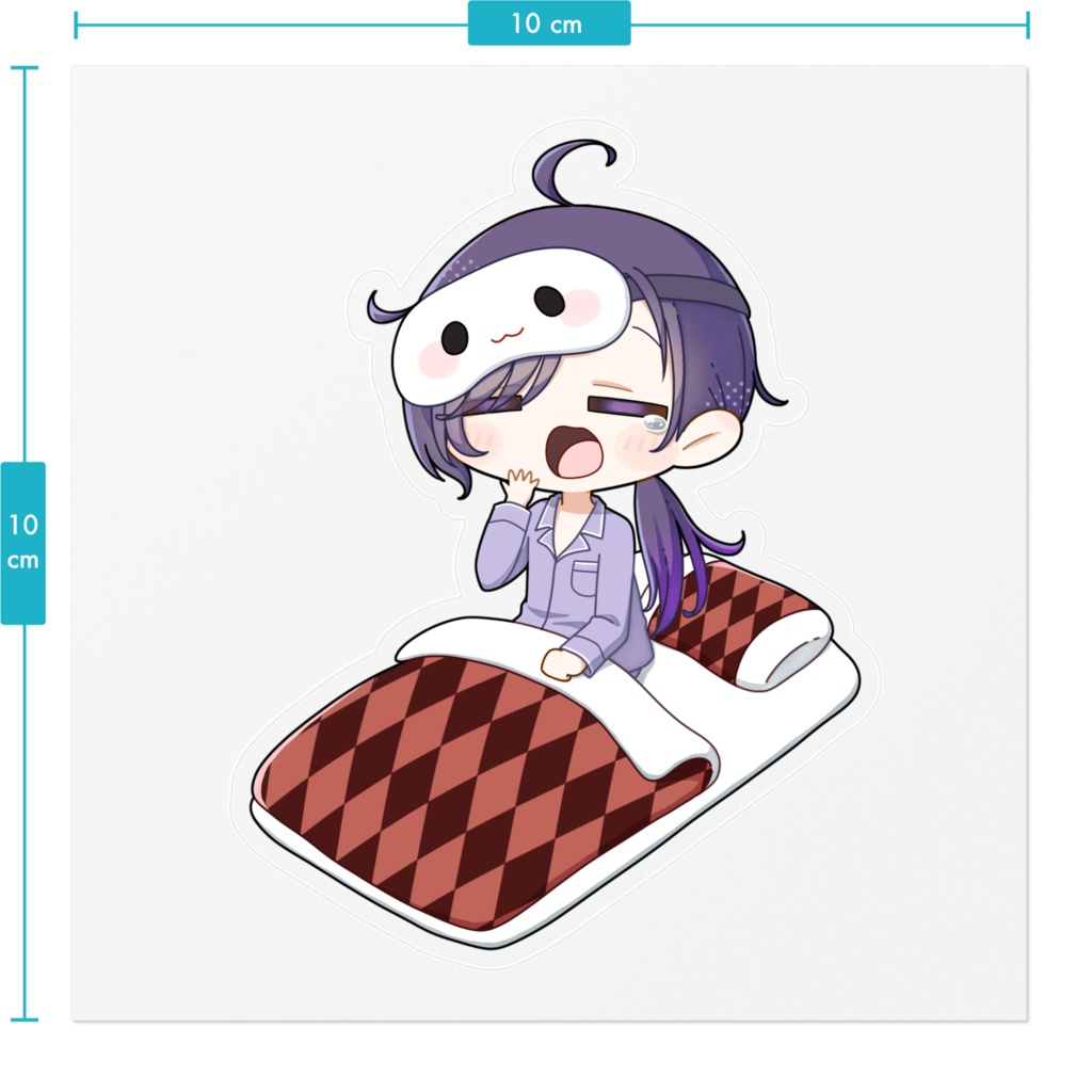 七条ながれ寝起きステッカー