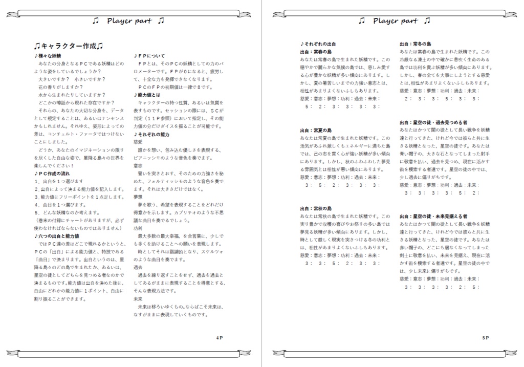 【物語を奏でるTRPG(自作)】時を刻む幻奏歌のRPG コンチェルト・ファータ製品版無料公開!