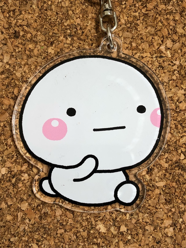 しろまるはしる・アクリルキーホルダー