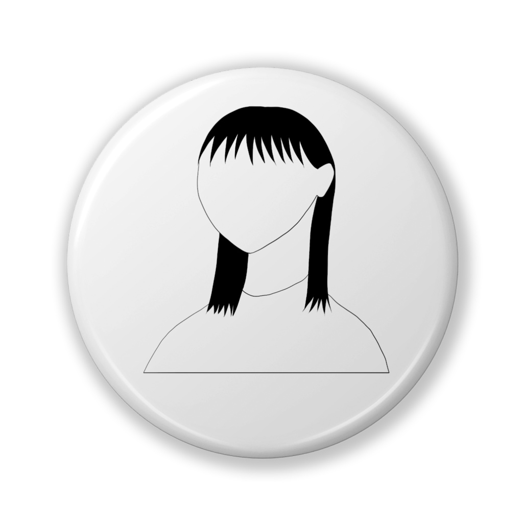 缶バッジ 女1