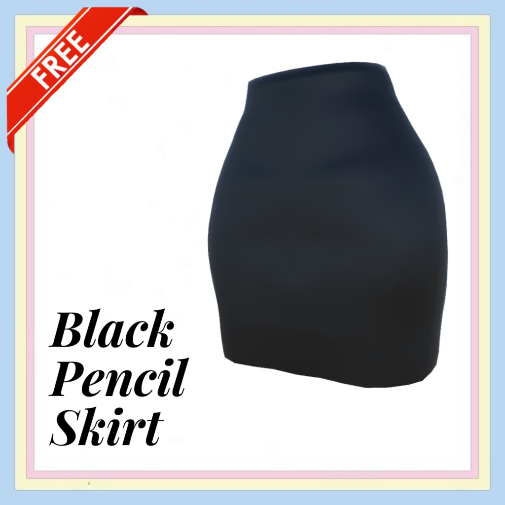 [FREE] Black Pencil Skirt