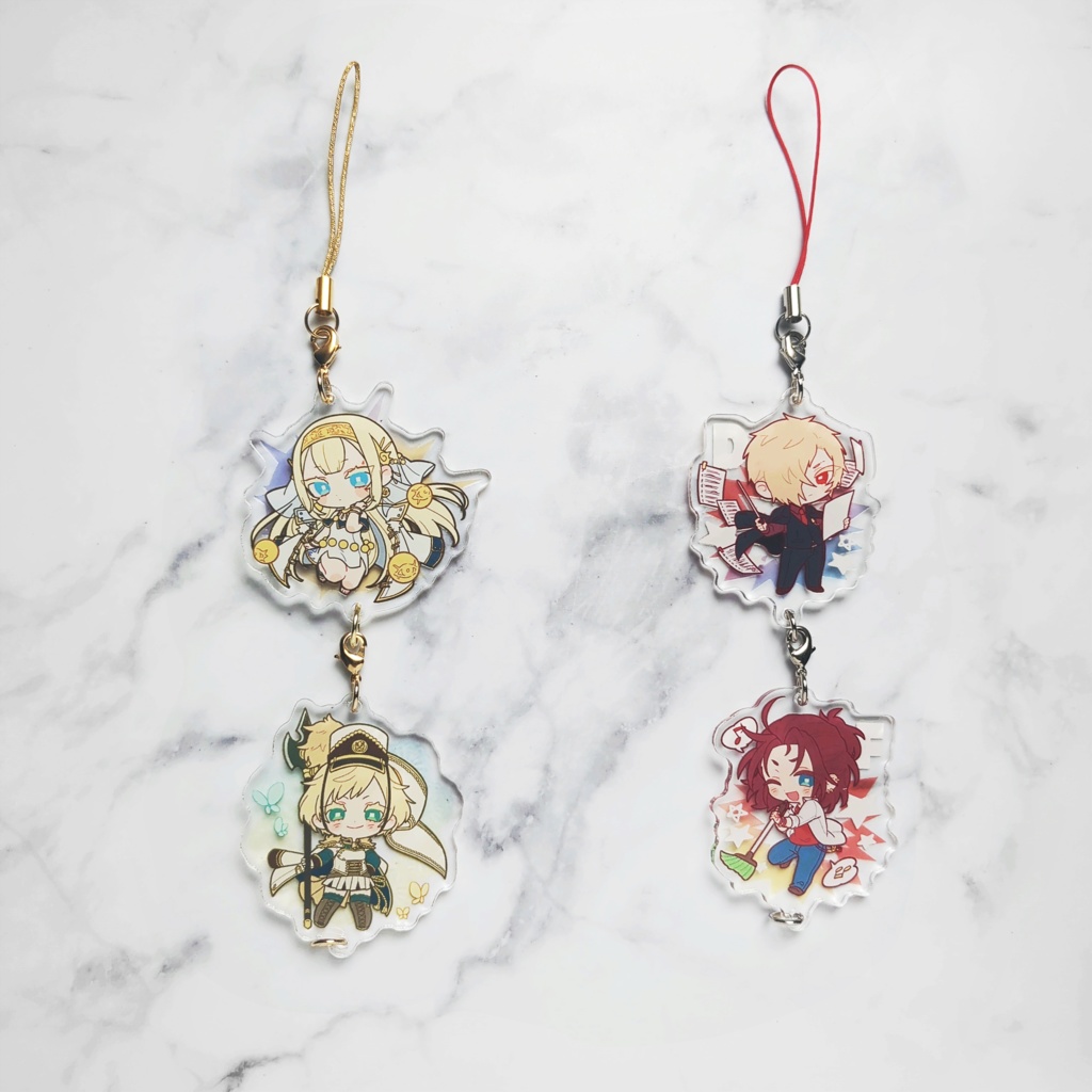 連結アクリルキーホルダー◆dvg●8~16