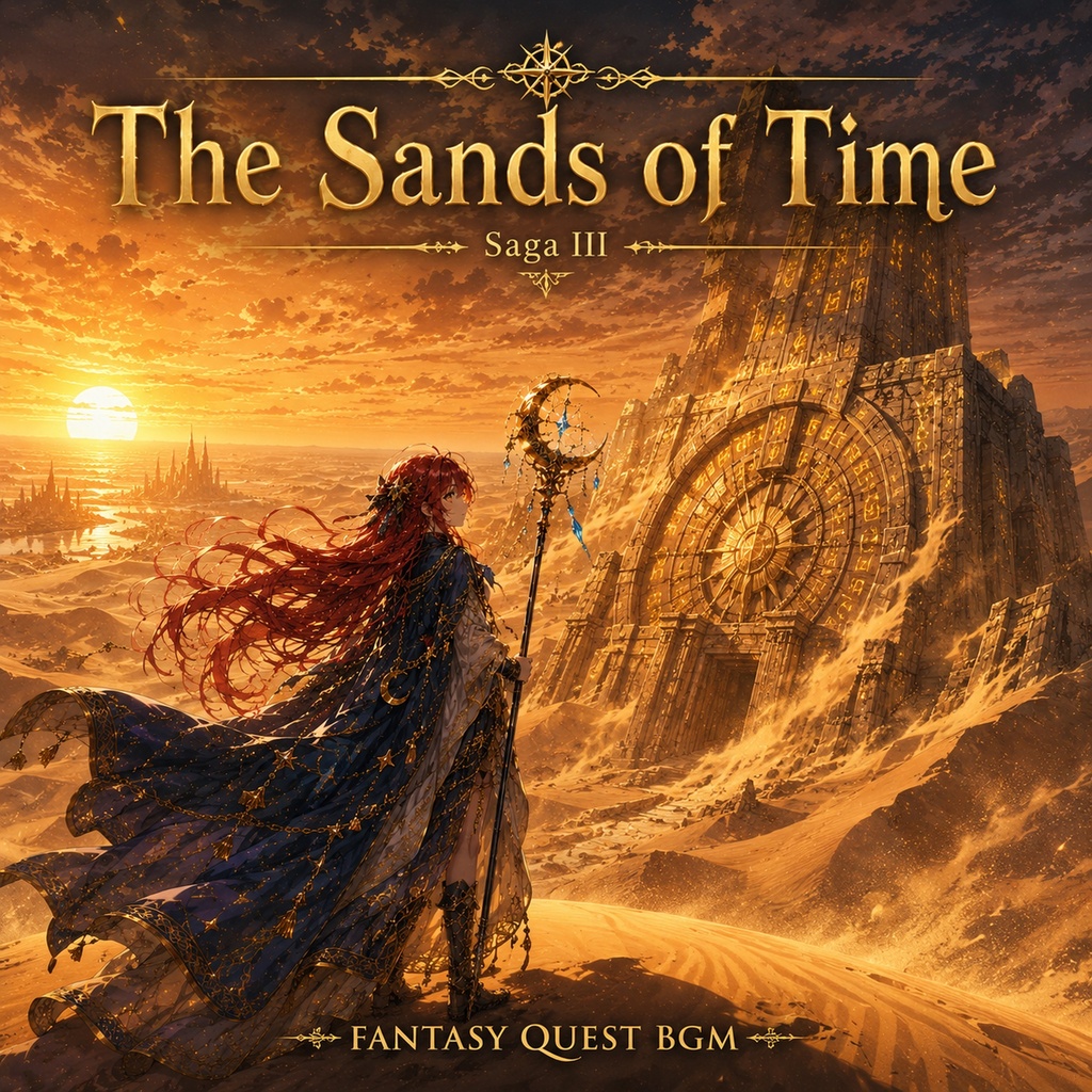 【ファンタジーBGM素材】Fantasy Quest BGM Vol.4「The Sands of Time」Saga III 砂漠編・全10曲 WAV+MP3 商用利用OK