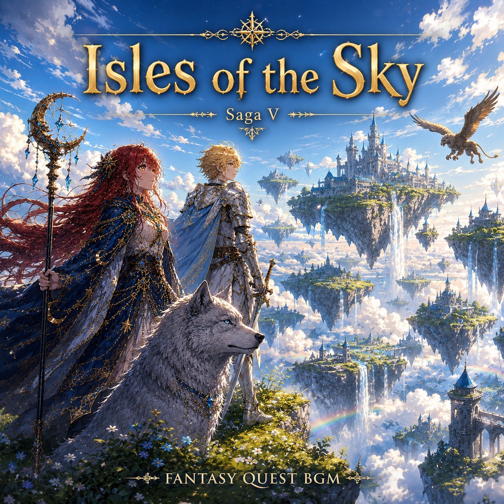 【ファンタジーBGM素材】Fantasy Quest BGM Vol.6 - Isles of the Sky (Saga V 空島編・全10曲・WAV+MP3同梱・商用利用OK)
