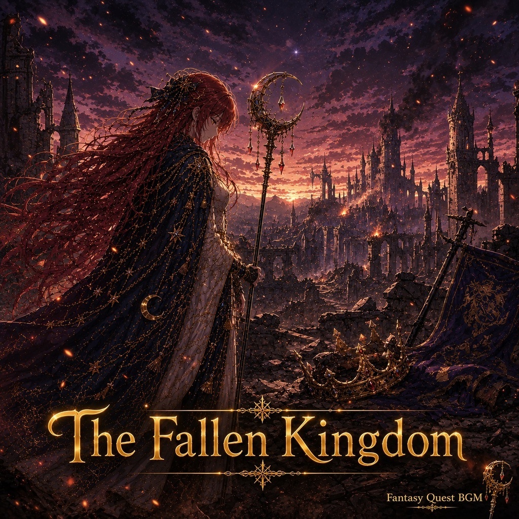 【ファンタジーBGM素材】Fantasy Quest BGM Vol.10 - The Fallen Kingdom (Saga IX 落日編・全10曲・WAV+MP3同梱・商用利用OK)