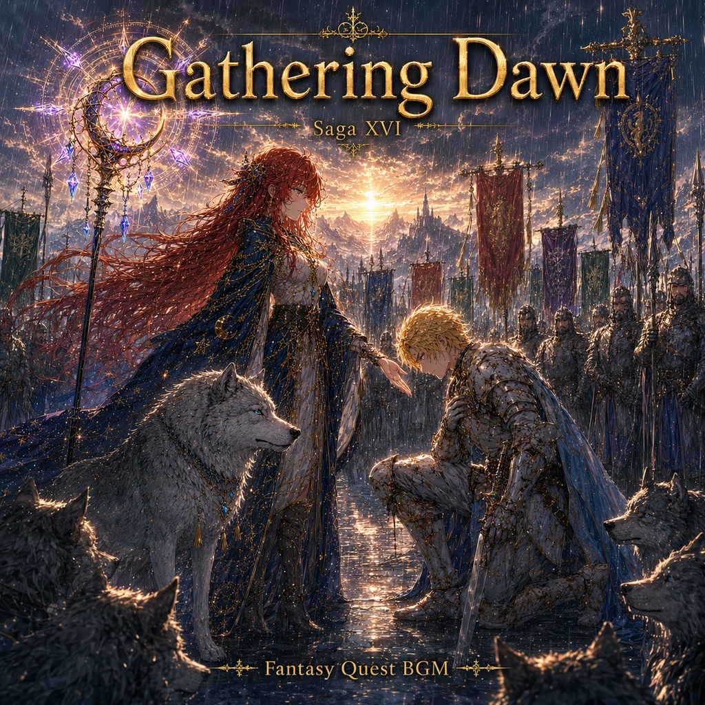 【ファンタジーBGM素材】Fantasy Quest BGM Vol.17 - Gathering Dawn (Saga XVI 集結編・全10曲・WAV+MP3同梱・商用利用OK)