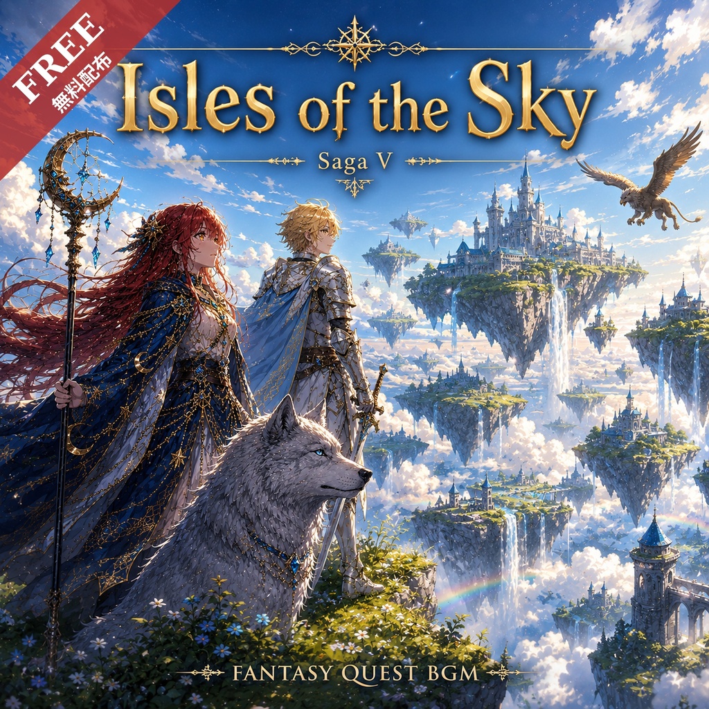 【無料配布】ファンタジーBGM素材「Wind Rising」 / Fantasy Quest BGM Vol.6 試聴版 (商用利用OK)