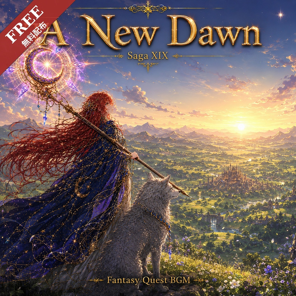 【無料配布】ファンタジーBGM素材「Morning over the Realm」 / Fantasy Quest BGM Vol.20 試聴版 (商用利用OK)
