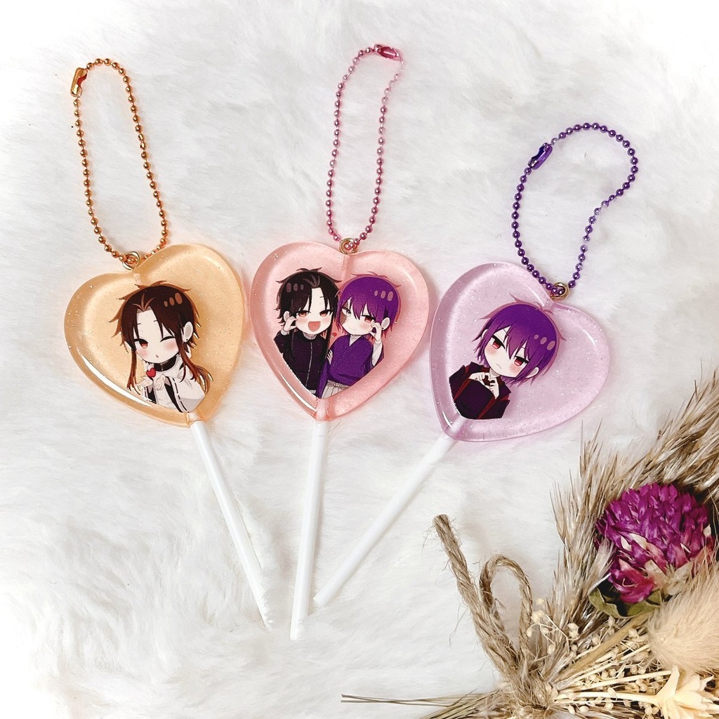 キャンディー型アクリルキーホルダー