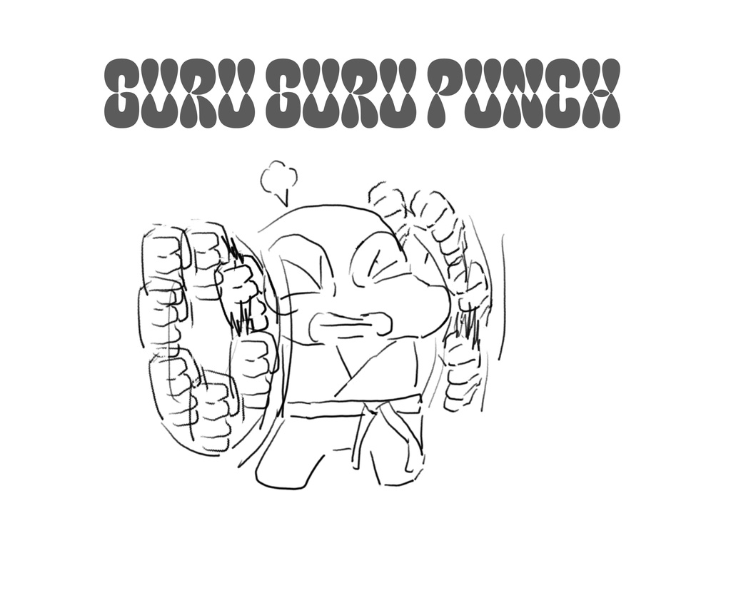 VRC/Unity用アニメション「Guru-guru Punch」