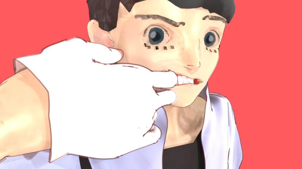 「VRC用オリジナ3Dモデル『ラフ』・ 力を入れた時の筋肉の『締まルり』システム」VRC Avatar Raph + Muscle Flex system