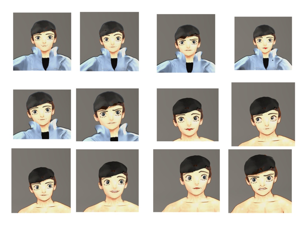 「VRC用オリジナ3Dモデル『ラフ』・ 力を入れた時の筋肉の『締まルり』システム」VRC Avatar Raph + Muscle Flex system