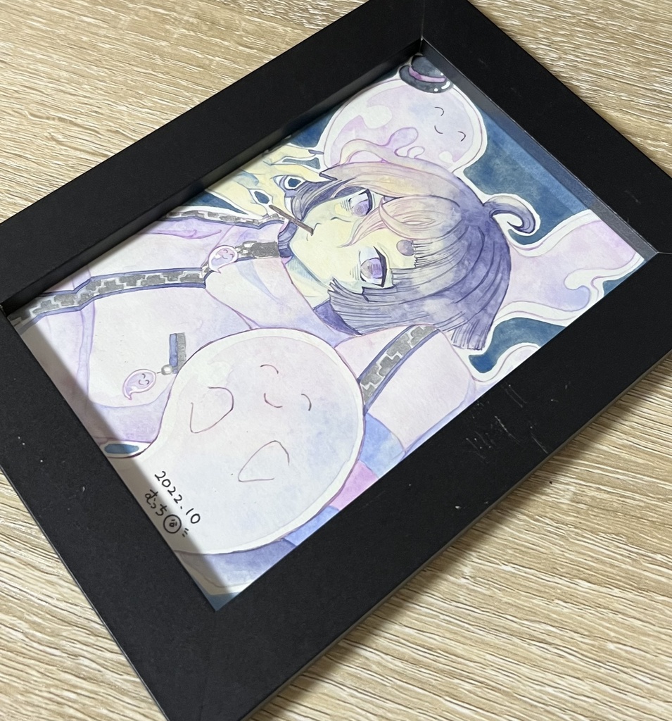 透明水彩原画 「やさしいおばけ」