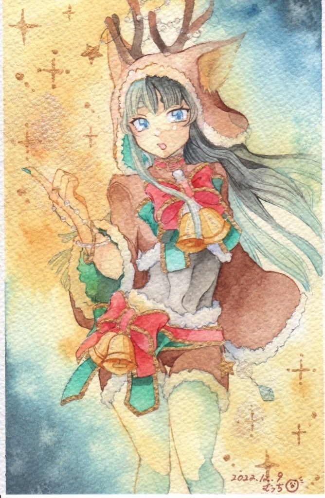 ハガキサイズ 透明水彩原画