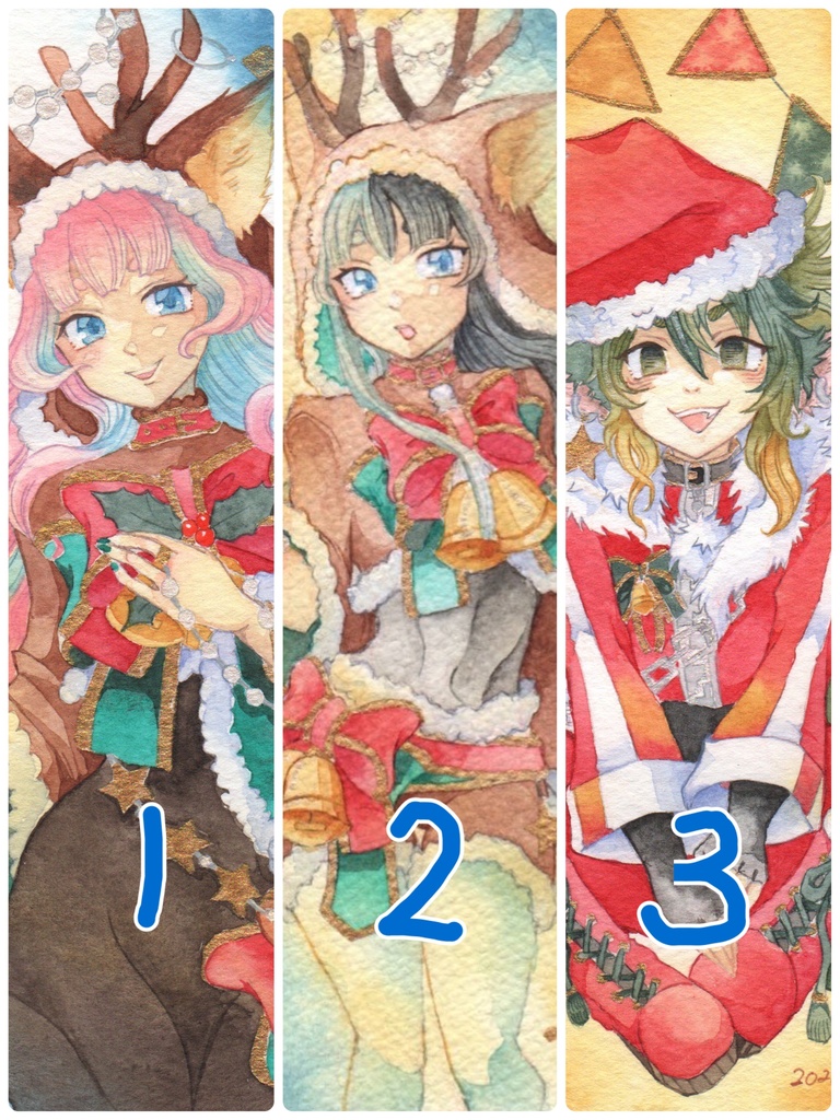 ハガキサイズ　透明水彩原画