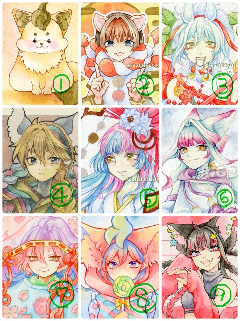 豆色紙原画