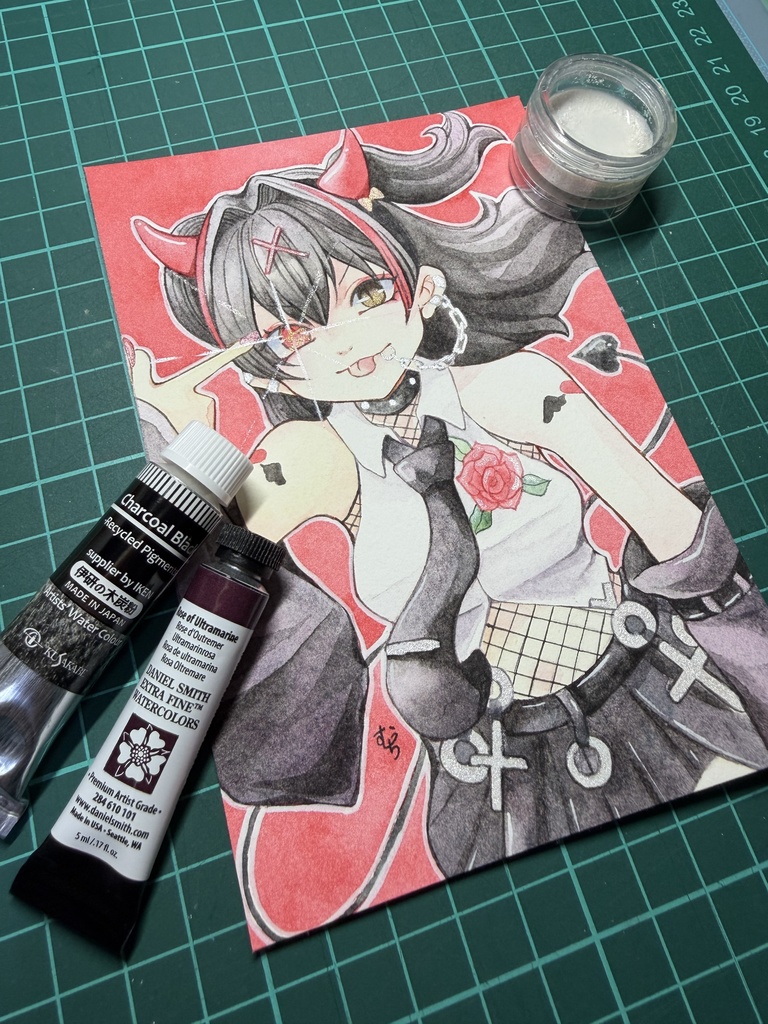 ハガキサイズ額装原画　