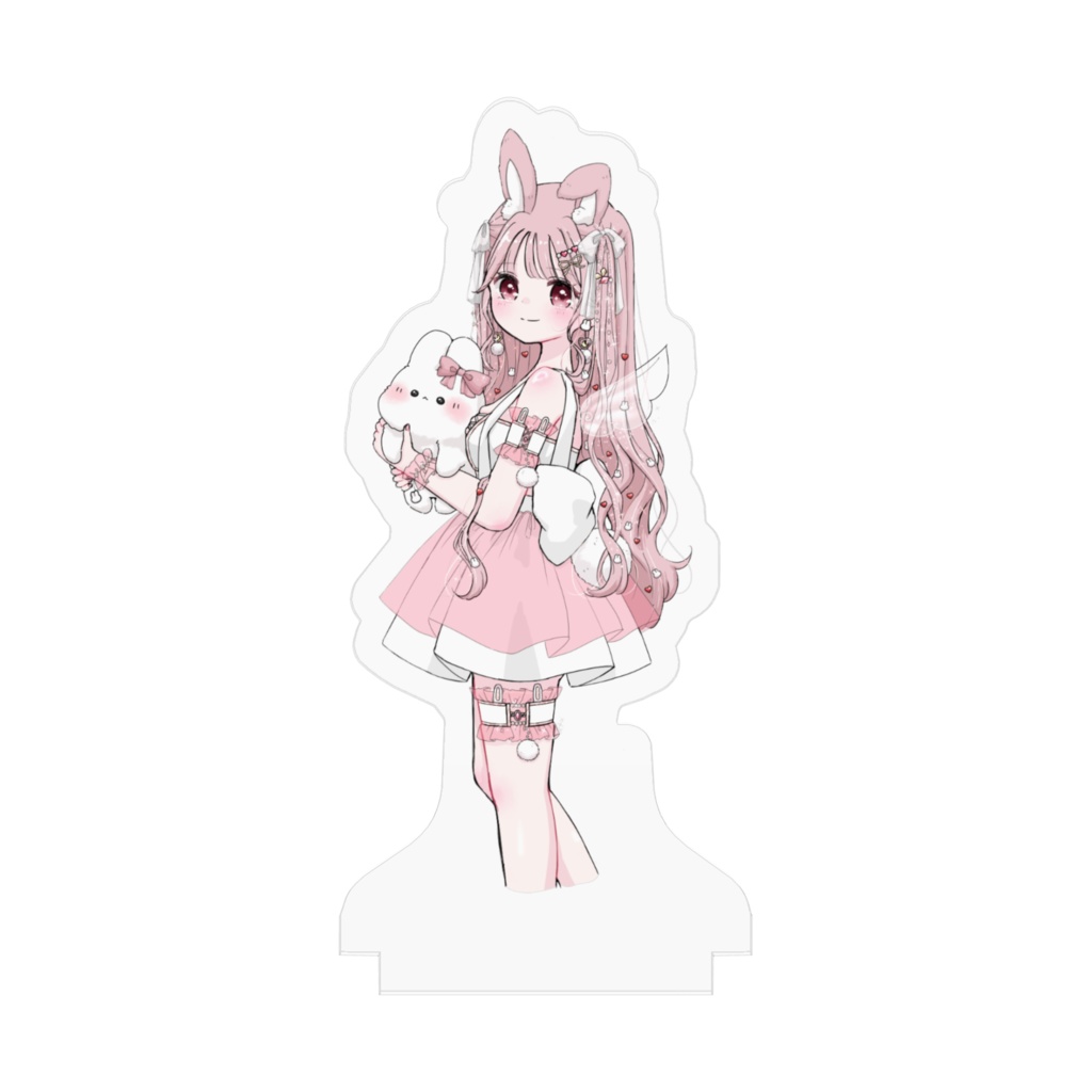 【新品】うさ城まにଘ♡ଓ* ・:* うさみみ天使アクリルフィギュア うさ天使ちゃん♡シリーズ - 月兎* - BOOTH