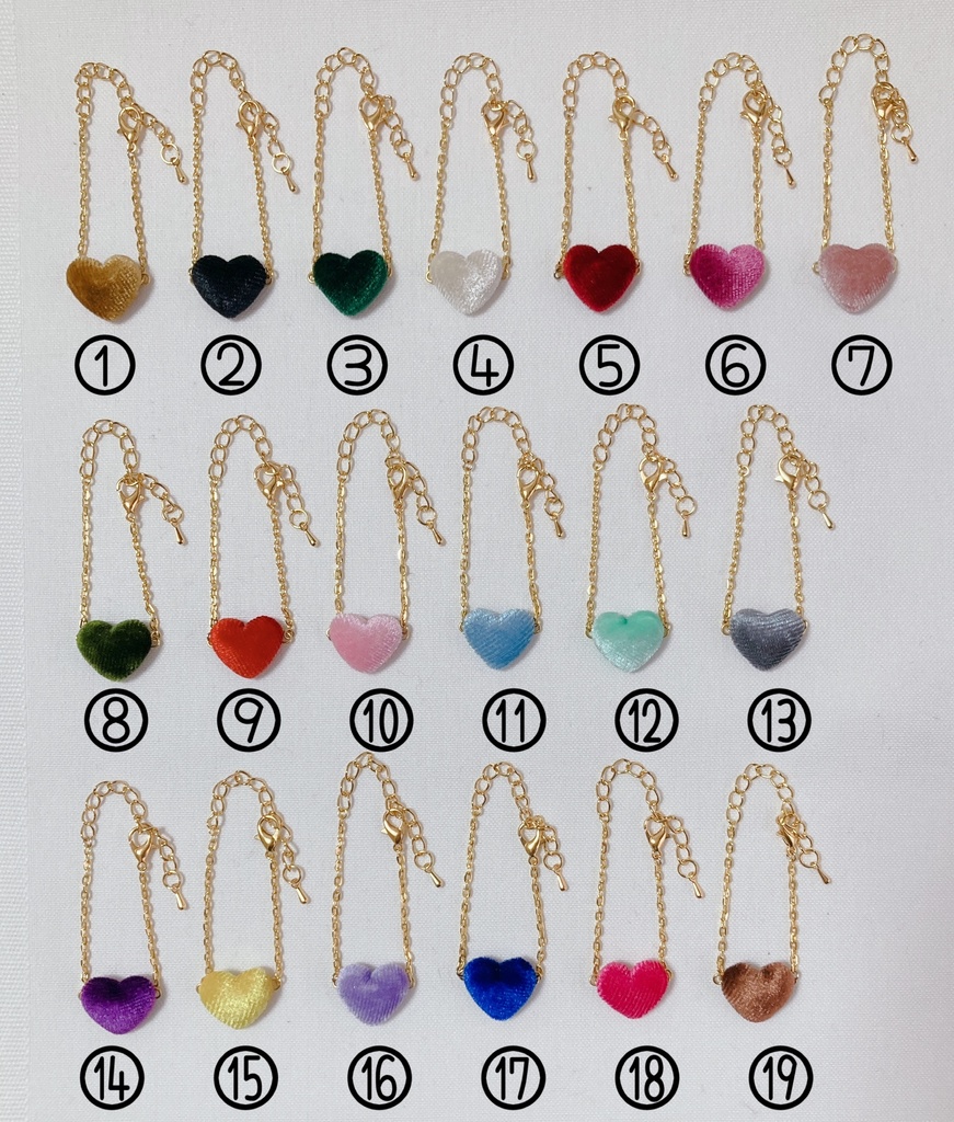 10cm ぬいぐるみ用 ポシェット ハート(ベロア素材)