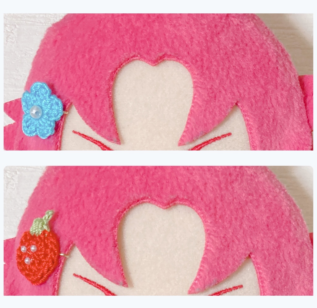 ぬいぐるみ用 ヘアピン リボン