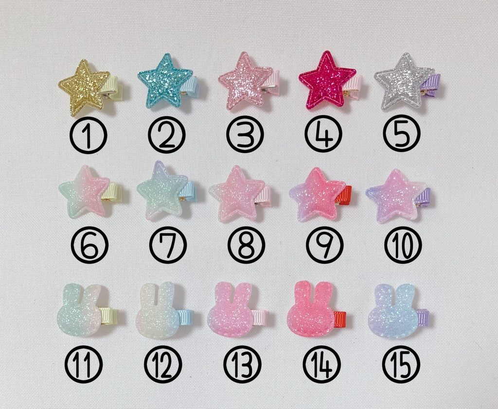 ぬいぐるみ用 ヘアクリップ ①