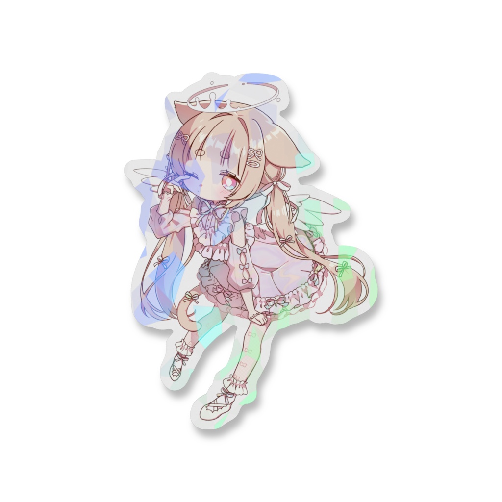 ゆるねこ女子10th ホログラムスマホステッカー