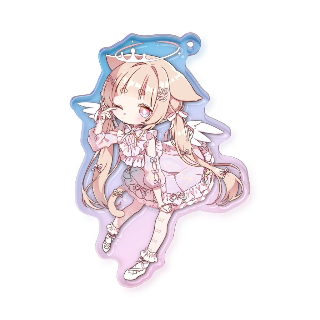 ゆるねこ女子10th オーロラアクリルキーホルダー