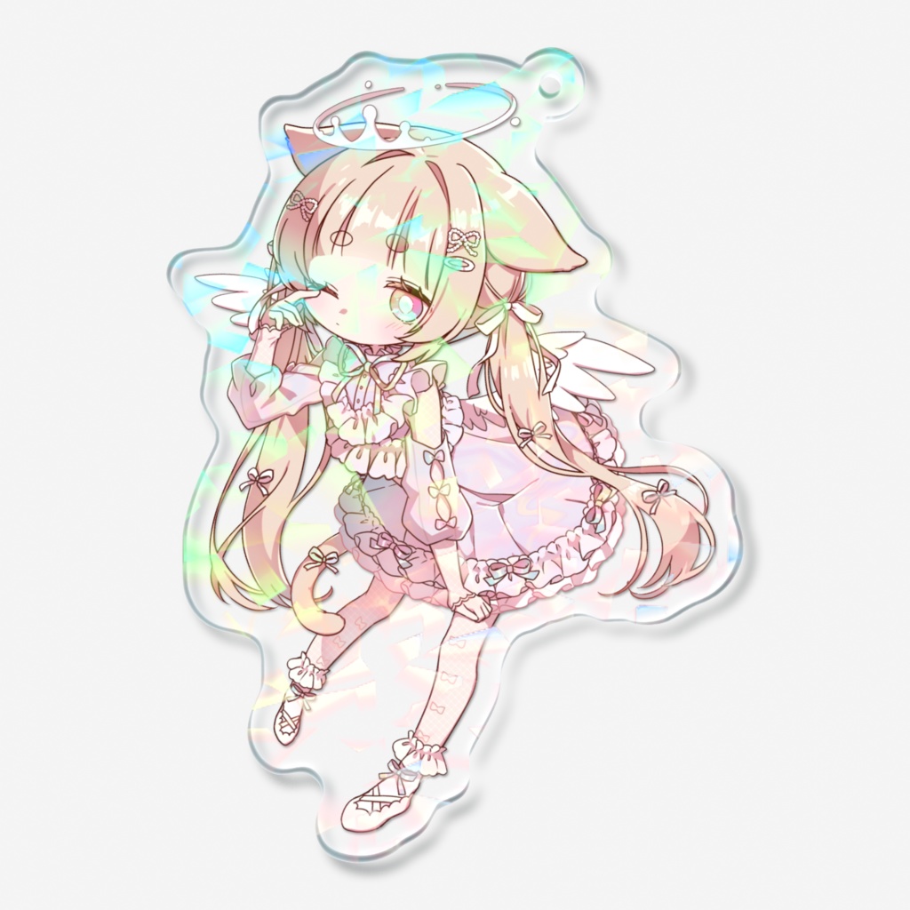 ゆるねこ女子10th　ホログラムアクリルキーホルダー