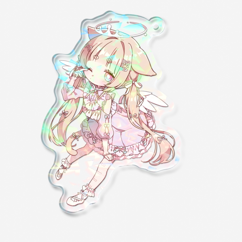 ゆるねこ女子10th ホログラムアクリルキーホルダー