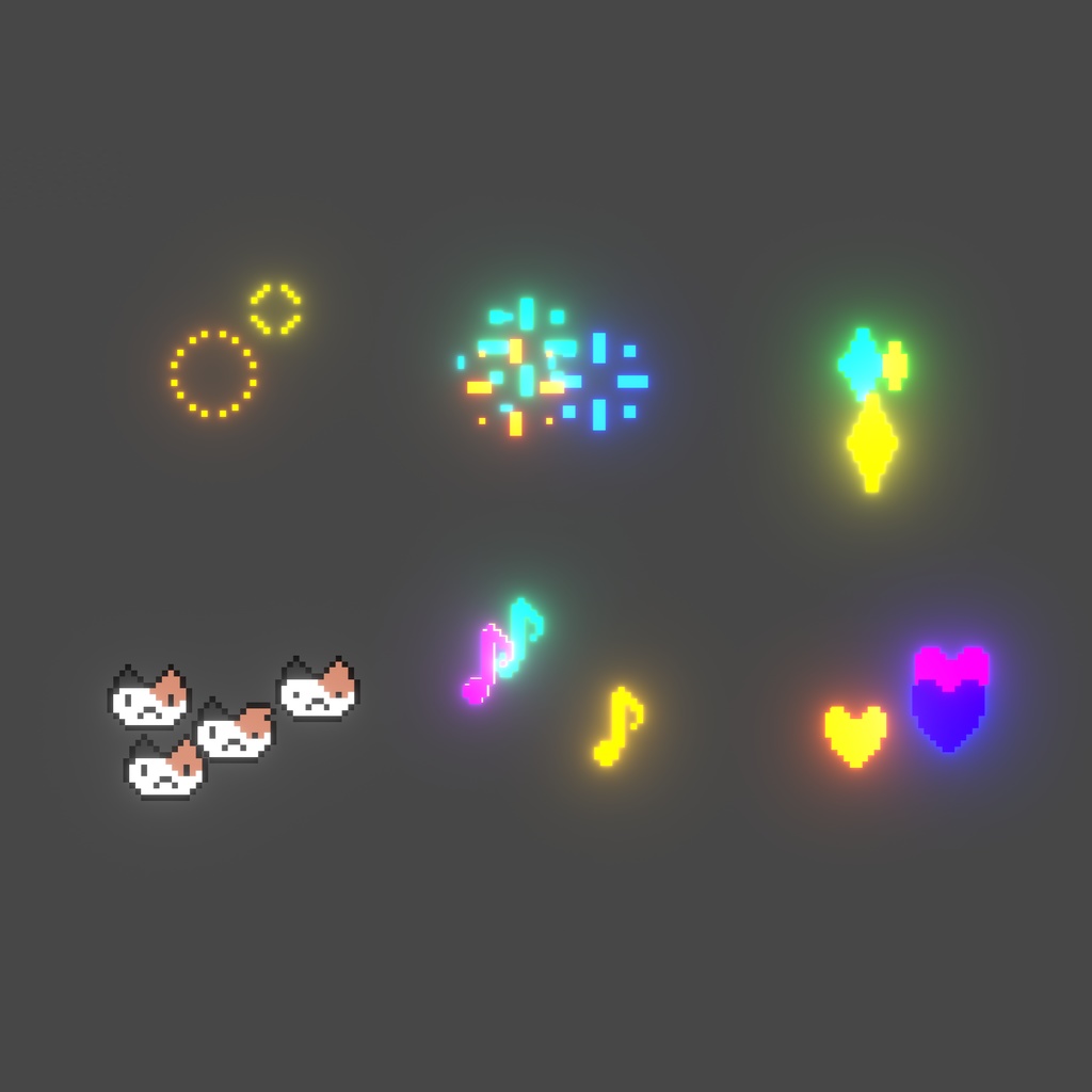 ドット絵トレイルパーティクルセット - Pixelart Trail Particle Set