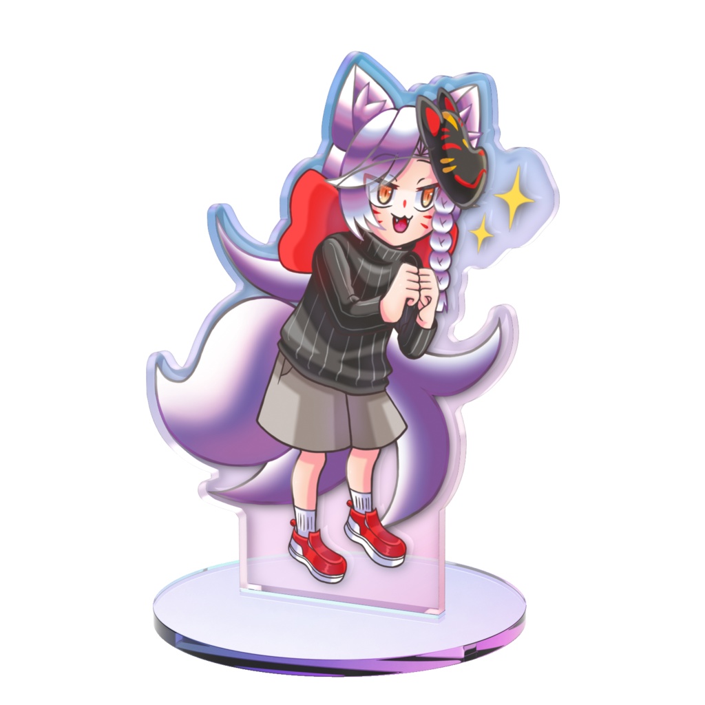 こーくんに色んなものを見せてあげるアクスタ(オーロラ)