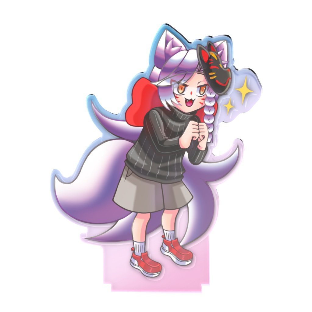 こーくんに色んなものを見せてあげるアクスタ(オーロラ)