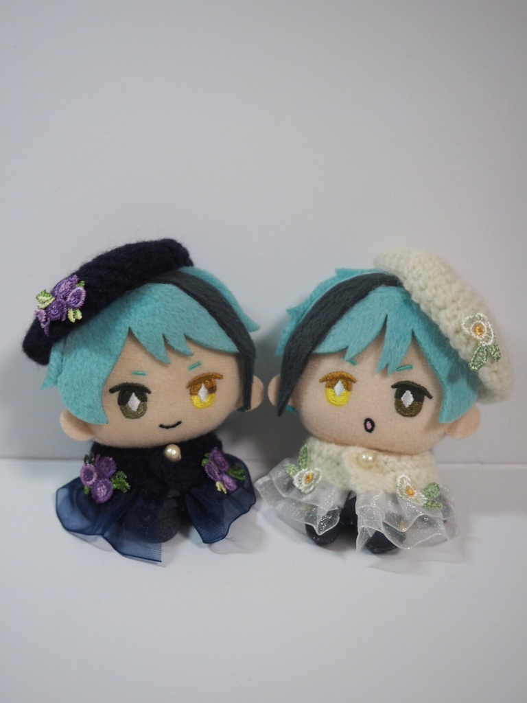 10cmぬい服 フラワーレースケープ&ベレー帽セット