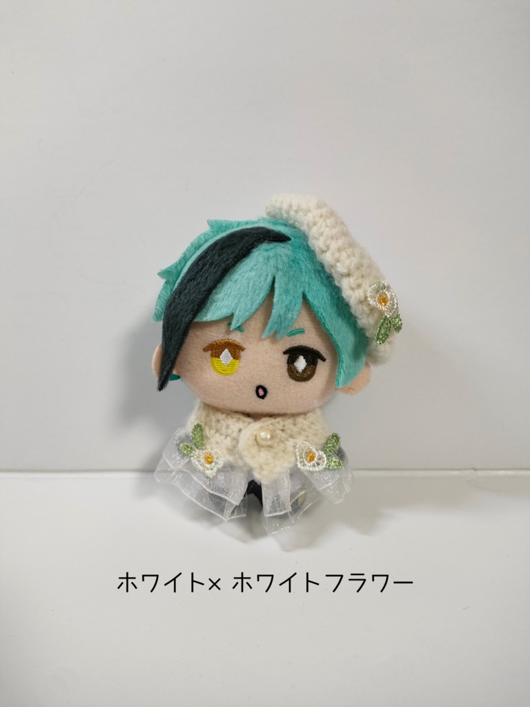 10cmぬい服 フラワーレースケープ&ベレー帽セット