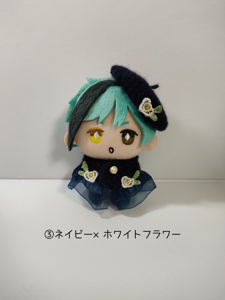 10cmぬい服 フラワーレースケープ&ベレー帽セット【第2弾】