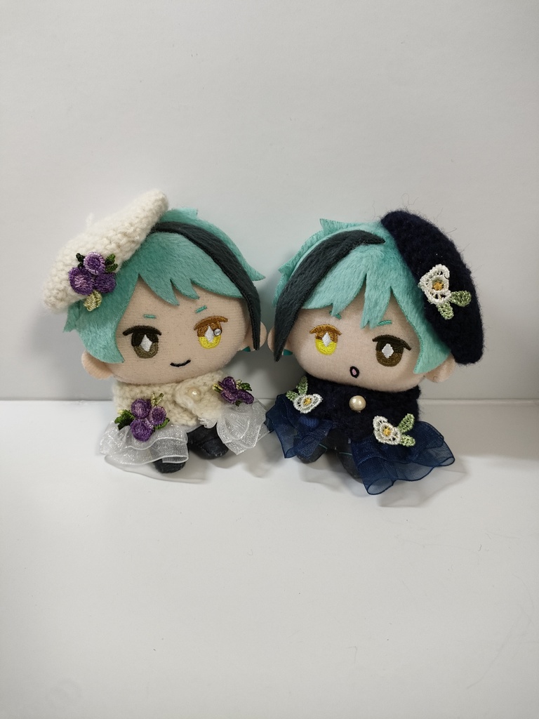 入手困難レア品☆フランシュリッペ　わたげくま　ベレー帽 10cmぬい服 フラワーレースケープ＆ベレー帽セット【第2弾